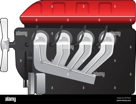 Vector Illustration Of A Internal Combustion Engine Simple Gradients