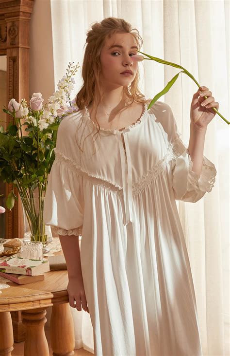 Cotton Nightgown Handmade Victorian Nightgown Soft Robe Etsy