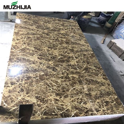 Uv Coated Plastic Faux Pvc Marble Sheet For Interior Wall Panels