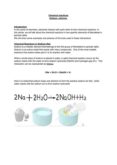 SOLUTION Chemistry Chemical Reactions Sodium Chlorine Sodium