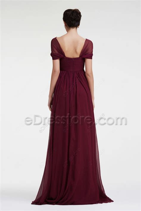 Dark Red Maternity Bridesmaid Dresses With Multi Way Straps Edresstore