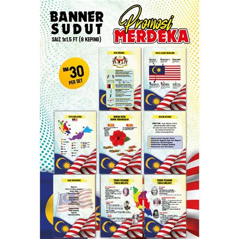 Banner Sudut Kelas Pejabat Sekolah Merdeka Fakta Jalur Gemilang Jata