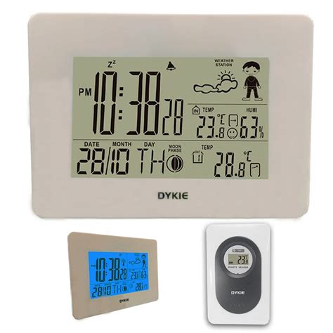 Solid White 433MHz Wireless Weather Station Kit With Indoor And Outdoor