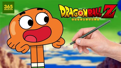 Como Dibujar A Darwin De Gumball Al Estilo Dragon Ball Ingreible