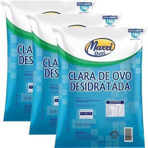 Kit X Albumina Maxxi Ovos Claras De Ovo Desidratada Sem Sabor Kg