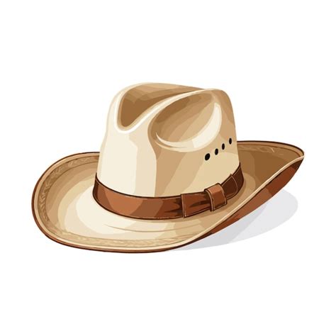 Vector De Sombrero De Vaquero Sobre Un Fondo Blanco Vector Premium