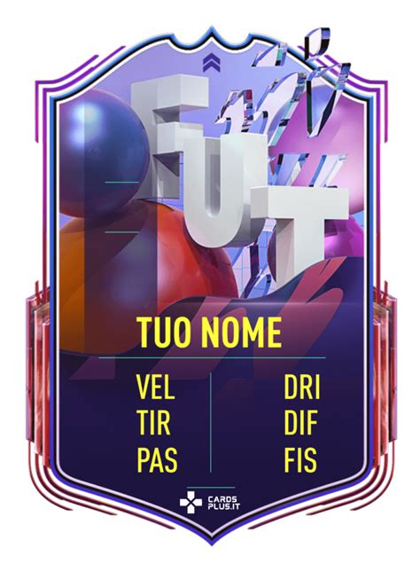 FIFA 22 Ultimate Team Card Fantasy FUT Upgrade Gigante Personalizzata