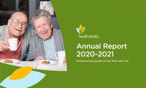 Annual Report 2020 2021 Healthability Be Healthy And Well In Your