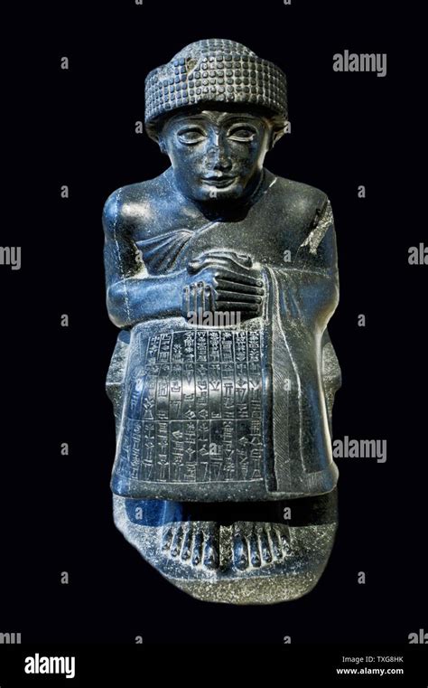 Estatua de Gudea sentado príncipe de Lagash Período Neo Sumerian