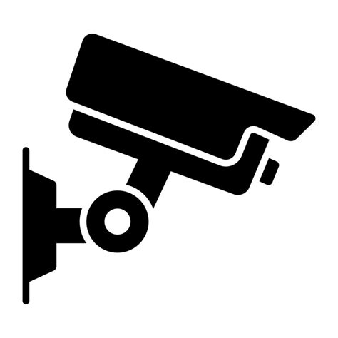 icono de vigilancia de cámara cctv vector de cámara de seguridad en