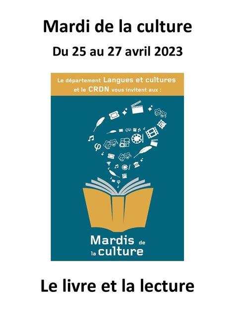 Calaméo Mardi de la culture Le livre et la lecture