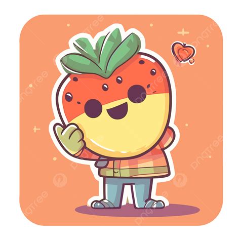 Diseño De Vector De Personaje Linda Fruta Fresa Personaje De Vector De Dibujos Animados Kawaii