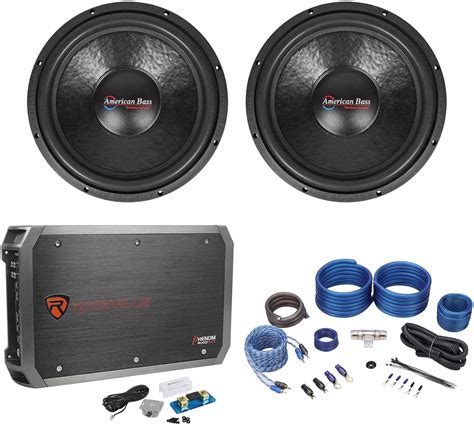 American Bass 2 Xo 1544 15 1000 Watt Car Subwoofersmono Amplifieramp Kit