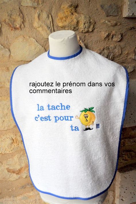 Bavoir Adulte La Tache C Est Pour Ta Pomme Avec Prenom