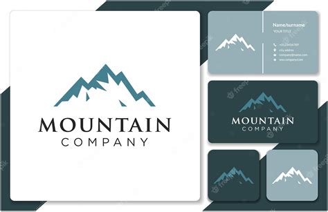 Design De Logotipo De Paisagem De Montanha Moderna Simples Vetor