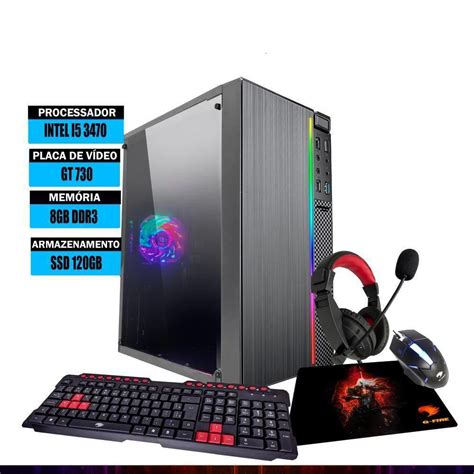 Pc Gamer Kit G Fire Htg 79 Core I5 3470 8GB KaBuM