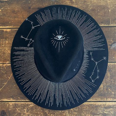Halo Hat With Astrological Signs And Symbol Satya Twena