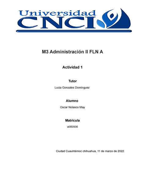 Administracion ll copia repaso del dia de M3 Administración II FLN