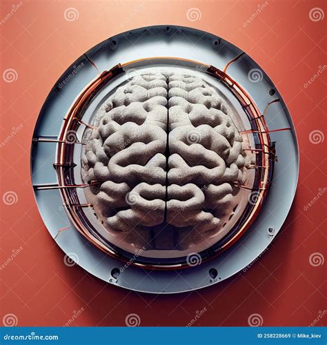 Artificial human brain stock image. Image of concept - 258228669