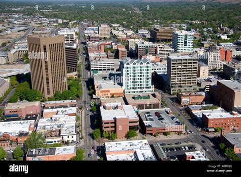 Aerial View Of Downtown Boise Idaho Stock Photo Royalty Free Image