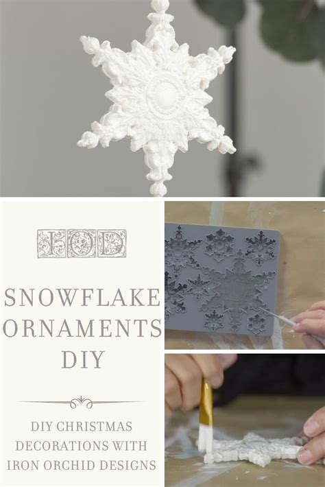 Snowflake Decorations With Iod Christmas Moulds Diy Snowflake