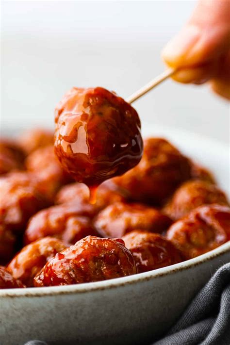 Crockpot Bbq Meatballs Recipe The Recipe Critic Red Chiles