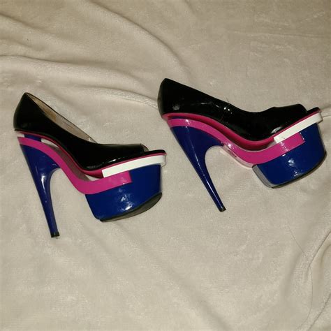 versace patent leather triple platform gem