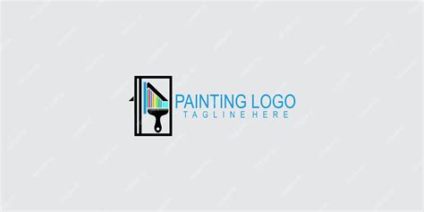 Premium Vector Painting Logo Design Renovation Icon Painting Home