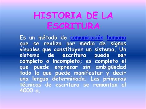 Historia De La Escritura Usos Ppt Descarga Gratuita