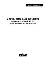 ELS Q2 Module 8 Process Of Evolution V2 Pdf Earth And Life Science