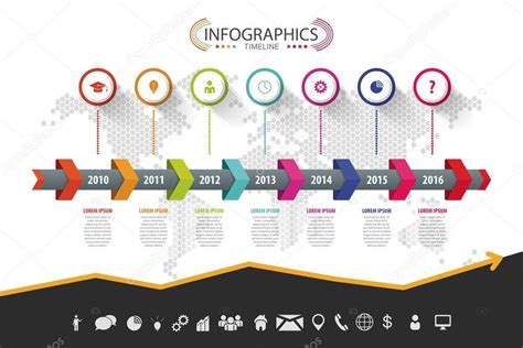 Plantilla De Diseno De Linea De Tiempo De Infografia De Vector Con Images Sexiezpix Web Porn