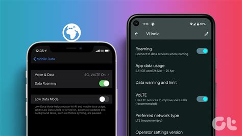 How To Turn On Data Roaming On Android And Iphone Guiding Tech