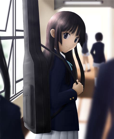 The Big Imageboard Tbib 1girl Akiyama Mio Bad Id Bad Pixiv Id Bass Guitar Black Hair Blue