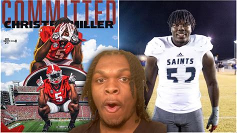 Christen Miller Highlights Reaction Georgia Football Commit Youtube