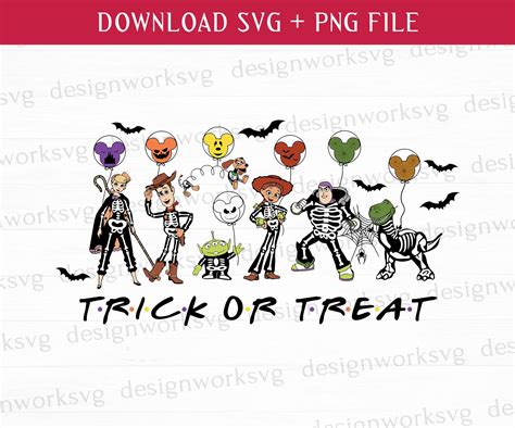 Halloween Friends Svg Trick Or Treat Svg Retro Friends Svg Etsy