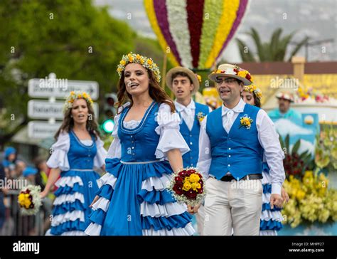 Funchal Madeira Portugal April A Group Of People In