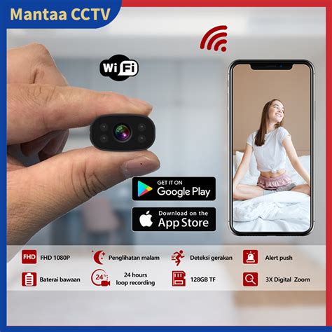 Spy Camera Mini Wifi Baterai Internal Fhd Mp Kamera Cctv Mini