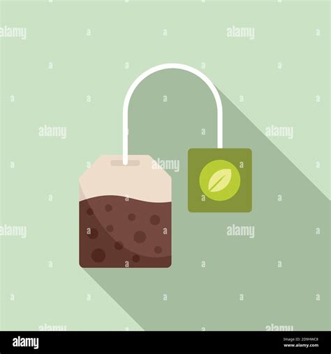 Tea Bag Icon Flat Style Stock Vector Image Art Alamy