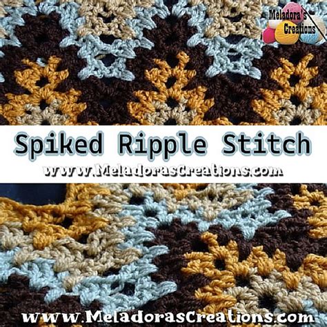 Ravelry Spiked Ripple Crochet Stitch Pattern By Meladoras Creations