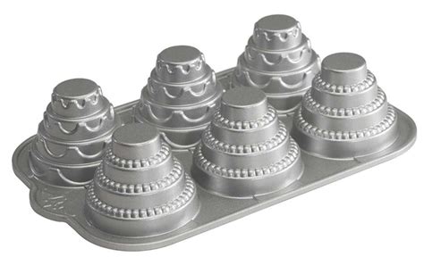 Nordic Ware Platinum Celebration Tiered Cakelet Pan Nordic Ware Mini