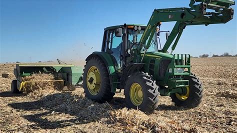 Square Baling Corn Stalks For Hogs Youtube