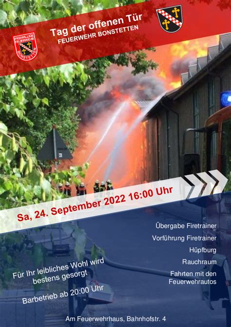 Tag der offenen Tür 2022 Freiwillige Feuerwehr Bonstetten