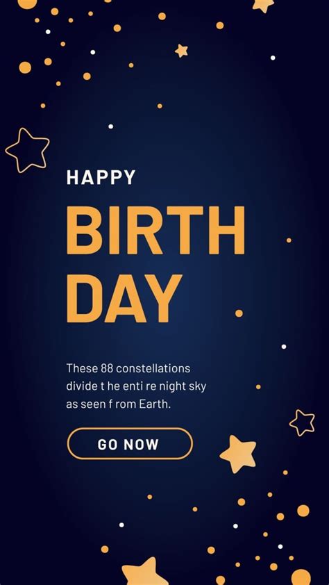 Edit This Flat Minimalist Happy Birthday Instagram Story Template For Free