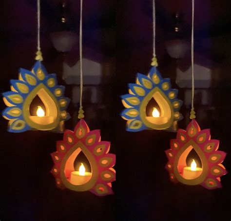 Tea light candle hangings for diwali decoration – Artofit