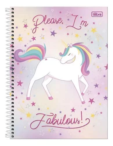 Cuaderno En Espiral Tilibra Blink Tapa Dura Unicornio Unicornio