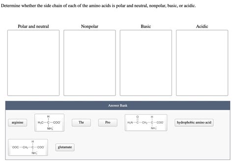 Solved Determine Whether The Side Chain Of Each Of The Amino