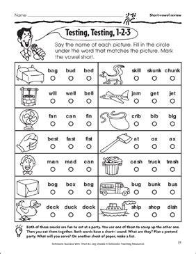 Short Vowel Review Worksheet Fun Activities For Phonics Practice