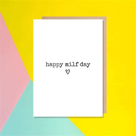 Milf Mothers Day Card Etsy