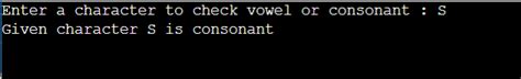 Python Program To Check Given Character Is Vowel Or Consonant Quescol