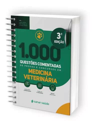 1 000 Questões Comen Provas E Conc Em Medicina Veterinária Frete grátis